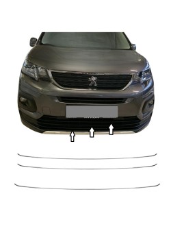 Peugeot Rifter Krom Ön Tampon Çıtası 3 Parça 2019 Üzeri 