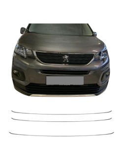 Peugeot Rifter Krom Ön Tampon Çıtası 3 Parça 2019 Üzeri 