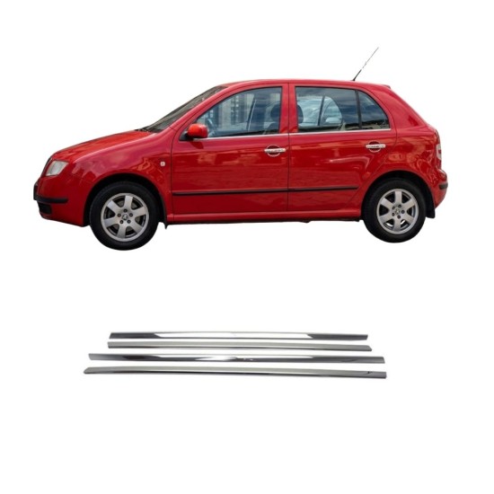 Skoda Fabia Krom Cam Çıtası 2000-2007 Uyumlu 