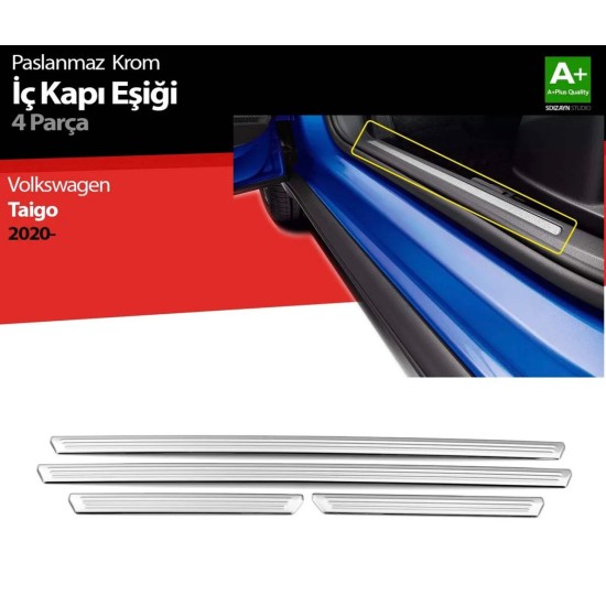 Volkswagen Taigo Krom İç Kapı Eşiği 2020 Üzeri 4 Parça 