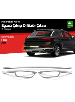 Volkswagen T-roc Krom Egzoz Difizörü 2021 Üzeri 
