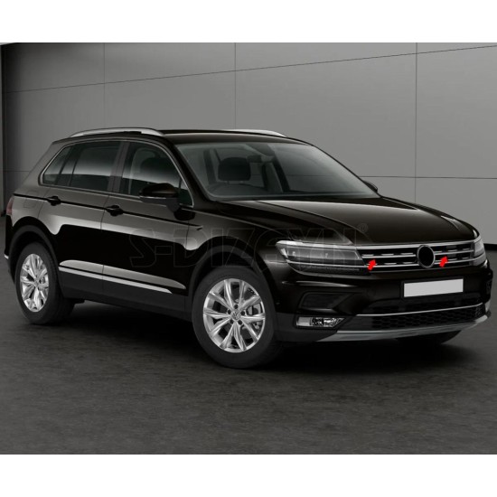 Volkswagen Tiguan Krom Ön Panjur Nikelajı 2016-2020 Uyumlu