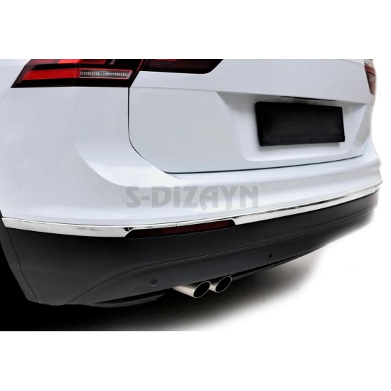 Volkswagen Tiguan Krom Arka Tampon Çıtası 2016-2020 Uyumlu