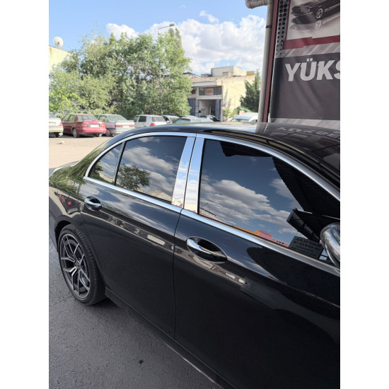 Mercedes E Serisi W213 Krom Kapı Direk Nikelajı 2021-2023 Uyumlu