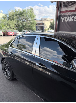 Mercedes E Serisi W213 Krom Kapı Direk Nikelajı 2021-2023 Uyumlu 