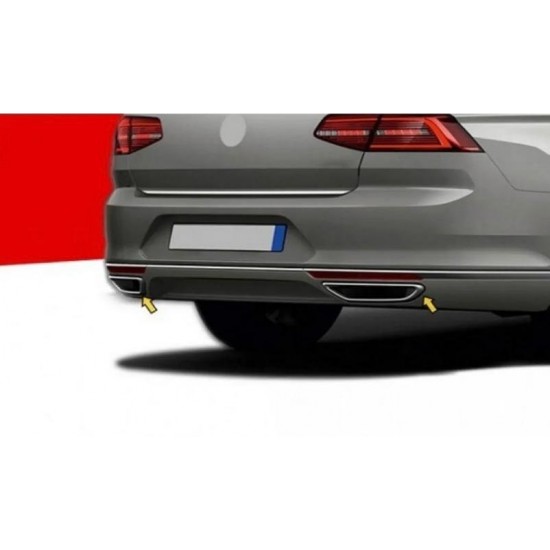 Volkswagen Passat B8 Krom Egzoz Görünümlü Difüzör 2015-2019 P.çelik