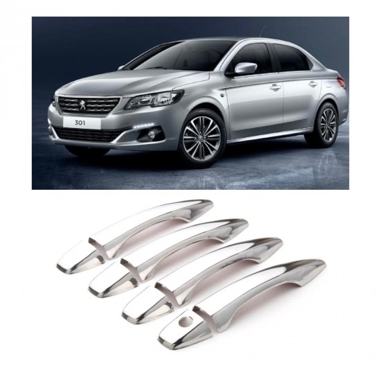 Peugeot 301 Krom Kapı Kolu Takımı 2012 Üzeri Paslanmaz Çelik