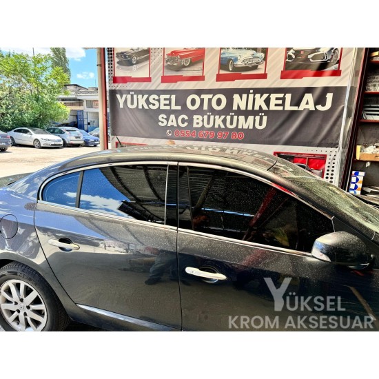 Renault Fluence Krom Cam Üst Çıtası 2010 Üzeri