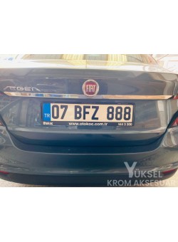 Fiat Egea Krom Bagaj Çıtası Plakalık Üstü 2014-2024 Uyumlu 