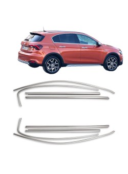 Fiat Egea Cross Krom Cam Çerçeve Tam Tur 2015-2023 Uyumlu 