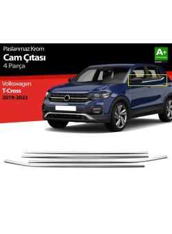 Volkswagen T-Cross Krom Cam Çıtası 2019-2023 Uyumlu 