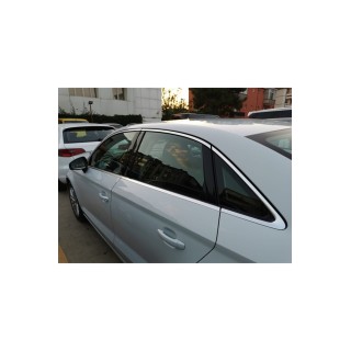 Audi A3 Krom Cam Çerçeve Nikelajı Tam Tur 2012-2021 Uyumlu Audi A3 Krom Cam Çerçeve Nikelajı Tam Tur 2012-2021 Uyumlu