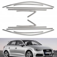 Audi A3 Hb Cam Çerçeve Nikelajı Paslanmaz Çelik 2013-2020 Uyumludur 