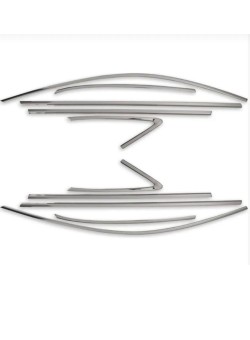 Audi A3 Hb Cam Çerçeve Nikelajı Paslanmaz Çelik 2013-2020 Uyumlu