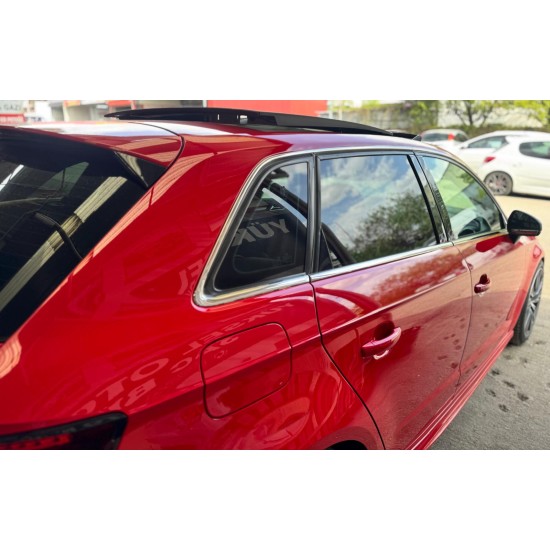 Audi A3 Hb Cam Çerçeve Nikelajı Paslanmaz Çelik 2013-2020 Uyumlu