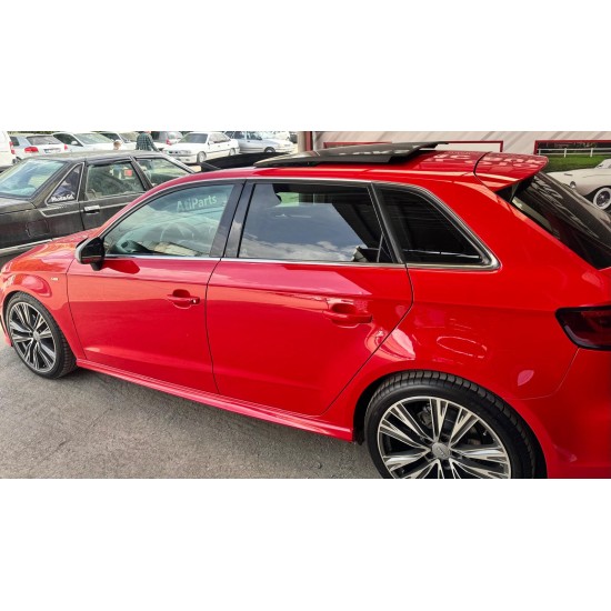 Audi A3 Hb Cam Çerçeve Nikelajı Paslanmaz Çelik 2013-2020 Uyumlu
