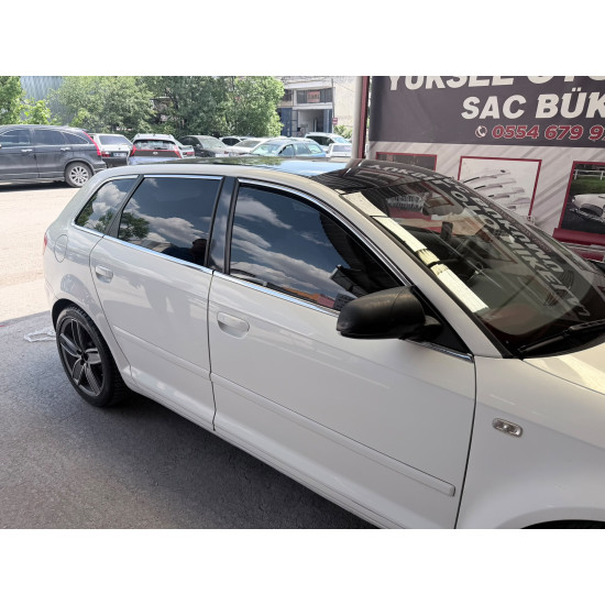 Audi A3 Hb Krom Cam Çerçeve 2008-2012 Uyumlu Audi A3 Hb Krom Cam Çerçeve 2008-2012 Uyumlu