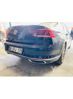 Volkswagen Passat B8.5 Krom Difüzör Tek Çıkışlı 2019 Üzeri Uyumlu