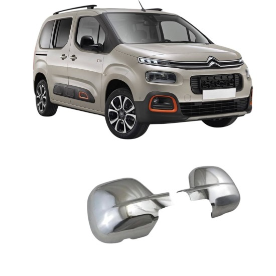 Citroen Berlingo Krom Ayna Kapağı 2018 Üzeri Uyumlu