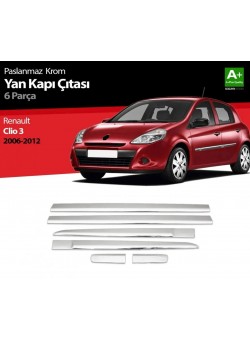 Renault Clio 3 Hb Krom Yan Kapı Çıtası 2006-2012 