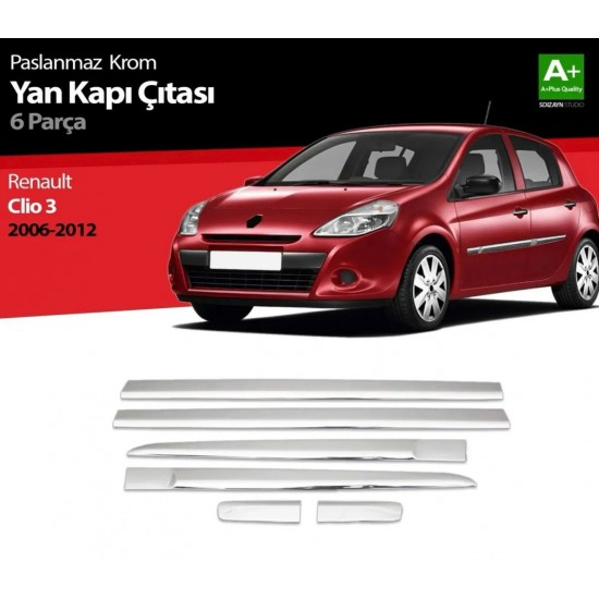 Renault Clio 3 Hb Krom Yan Kapı Çıtası 2006-2012