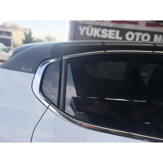 Citroen C3 Krom Cam Çerçeve Tam Tur 2017 Üzeri Uyumlu