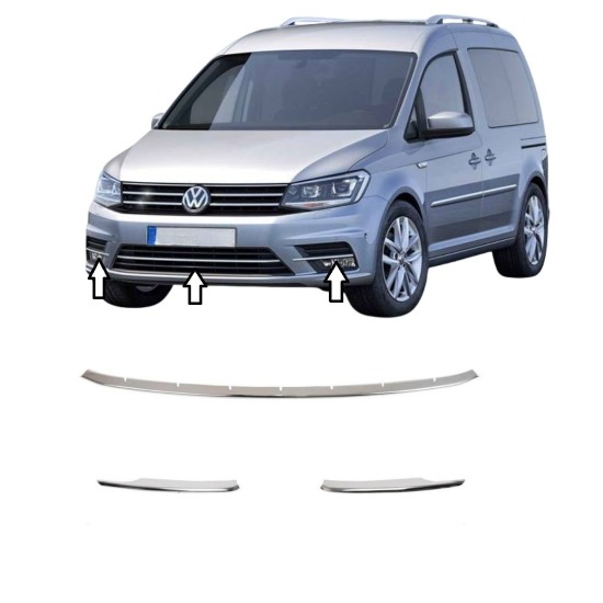 Volkswagen Caddy Krom Ön Tampon Çıtası 2015-2019