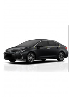 Toyota Corolla Krom Cam Çıtası 2019 Üzeri Uyumlu 8 Parça 