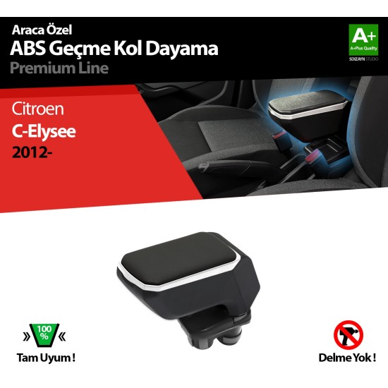 Citroen Celysee Kol Dayama Kolçak Geçmeli Abs Gri 2012-2017 Uyumlu