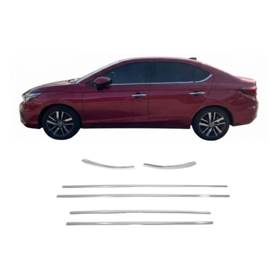 Honda City Krom Cam Çıtası 2020 Üzeri 8 Parça Honda City Krom Cam Çıtası 2020 Üzeri 8 Parça