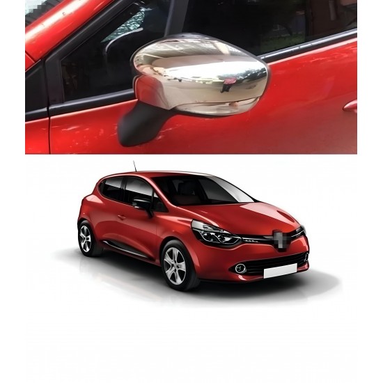 Renault Clio 4 Krom Paslanmaz Çelik Ayna Kapağı 2012-2019