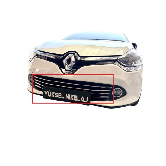 Renault Clio 4 Hb Krom Ön Tampon Çıtası 2013-2016 Renault Clio 4 Hb Krom Ön Tampon Çıtası 2013-2016