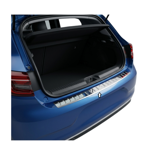 Renault Clio 5 Krom Arka Tampon Eşiği 2019 Üzeri Renault Clio 5 Krom Arka Tampon Eşiği 2019 Üzeri