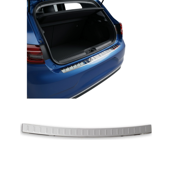 Renault Clio 5 Krom Arka Tampon Eşiği 2019 Üzeri Renault Clio 5 Krom Arka Tampon Eşiği 2019 Üzeri