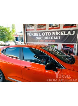 Renault Clio 5 Krom Cam Çerçevesi 12 Prç. 2019 Ve Üzeri 