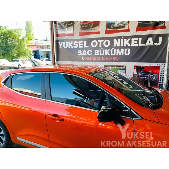 Renault Clio 5 Krom Cam Çerçevesi 12 Prç. 2019 Ve Üzeri