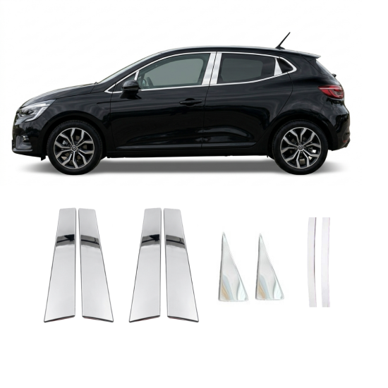 Renault Clio 5 Krom Kapı Direği 2019 Üzeri  Uyumlu