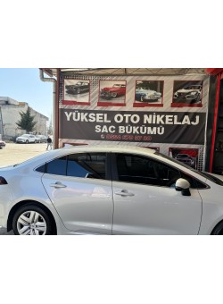 Toyota Corolla Krom Cam Çerçeve Tam Tur 2019 Üzeri Uyumlu 