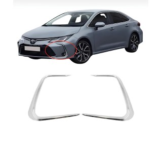 Toyota Corolla Krom Sis Çerçevesi 2019 Üzeri Uyumlu Toyota Corolla Krom Sis Çerçevesi 2019 Üzeri Uyumlu