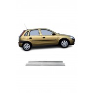 Opel Corsa C Krom Cam Çıtası 4 Prç. 2000-2006 P. Çelik