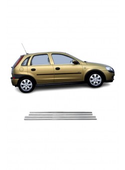 Opel Corsa C Krom Cam Çıtası 4 Prç. 2000-2006 P. Çelik