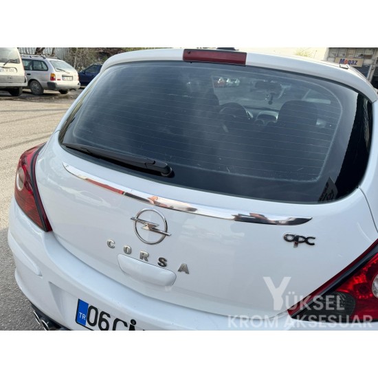 Opel Corsa D Tek Kapı Krom Bagaj Üst Çıtası 2007-2014