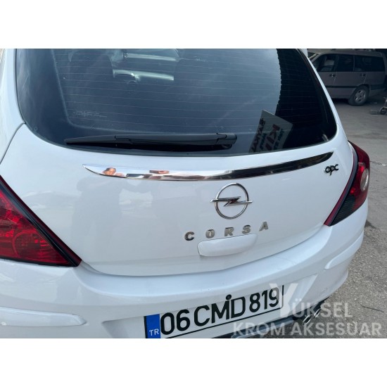 Opel Corsa D Tek Kapı Krom Bagaj Üst Çıtası 2007-2014