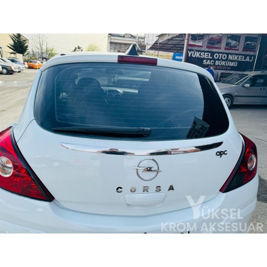 Opel Corsa D Tek Kapı Krom Bagaj Üst Çıtası 2007-2014