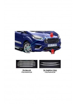 Ford Courier Krom Ön Panjur 7 Parça 2018 Üzeri 