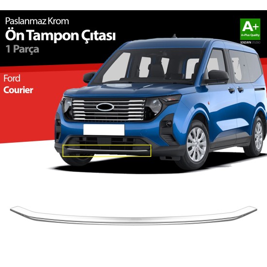 Ford Courier Krom Ön Tampon Çıtası 2023 Üzeri Uyumlu 
