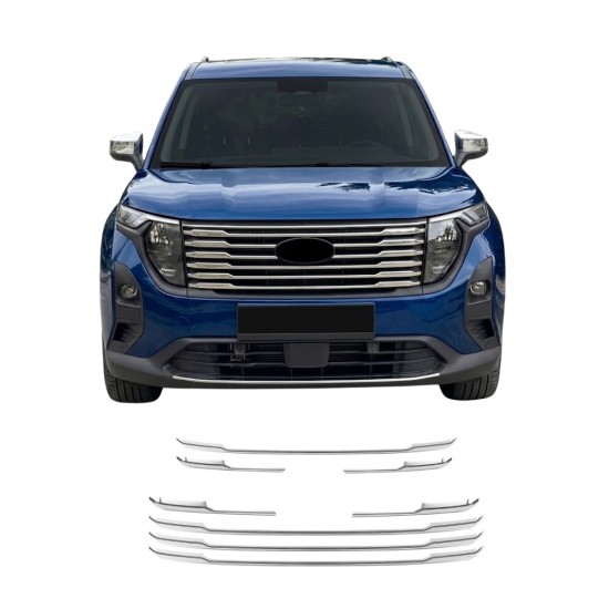 Ford Courier Krom Ön Panjur 2023 Üzeri Uyumlu Ford Courier Krom Ön Panjur 2023 Üzeri Uyumlu