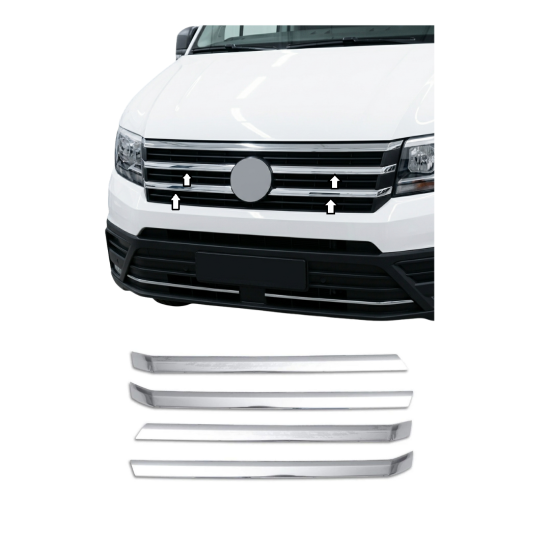 Volkswagen Crafter Krom Ön Panjur 2018 Üzeri Uyumlu