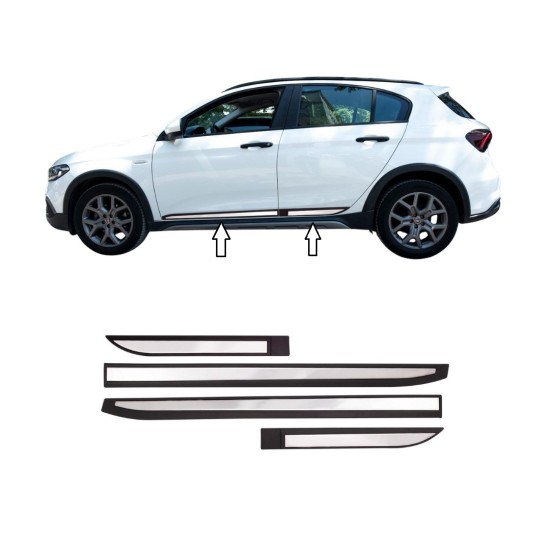 Fiat Egea Cross Krom Yan Kapı Çıtası 2015 Üzeri Uyumlu 