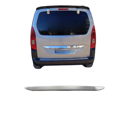Peugeot Rifter Krom Bagaj Çıtası Plakalık Üstü 2019 Üzeri
